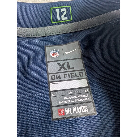 Nike Seattle Seahawks Jersey Russell Wilson #3 NFL Team Players On Field Men XL - Picture 5 of 9